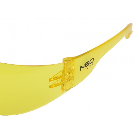 Okulary ochronne, żółte soczewki, klasa odpornosci F