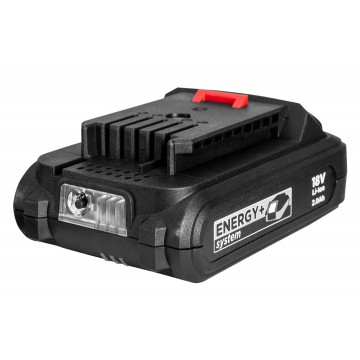 Wiertarko-wkrętarka akumulatorowa Energy+ 18V, Li-Ion, uchwyt 10 mm, aku 2Ah, ład, karton