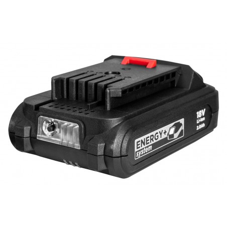 Wiertarko-wkrętarka akumulatorowa Energy+ 18V, Li-Ion, uchwyt 10 mm, aku 2Ah, ład, karton