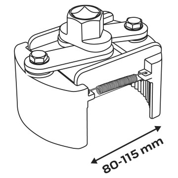 Automatyczny klucz do filtra oleju 80 - 115 mm