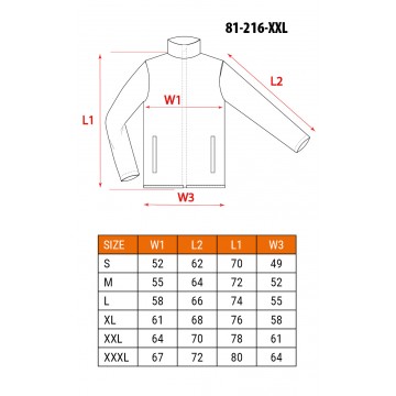 Bluza robocza PREMIUM, 62% bawełna, 35% poliester, 3% elastan, rozmiar XXL