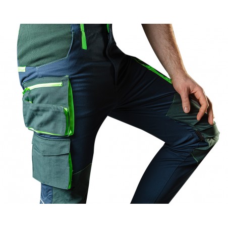 Spodnie robocze PREMIUM, 62% bawełna, 35% poliester, 3% elastan, rozmiar XL