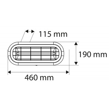 Promiennik 2000W, IP65, element grzejny low glare amber lamp