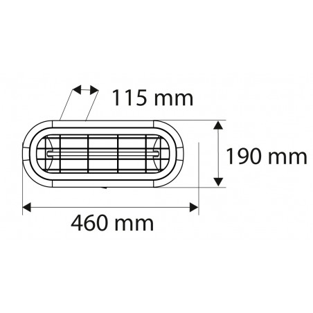 Promiennik 2000W, IP65, element grzejny low glare amber lamp