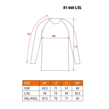 Koszulka termoaktywna, rozmiar L/XL, CE