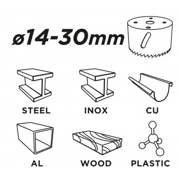 Adapter do otwornic bi-metalowych 14-30 mm