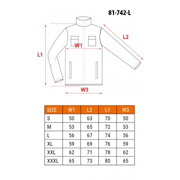 Bluza ostrzegawcza 40% poliester, 60% bawełna, 260 gsm, rozmiar L