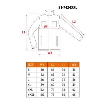 Bluza ostrzegawcza 40% poliester, 60% bawełna, 260 gsm, rozmiar XXXL