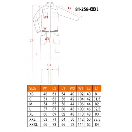 Kombinezon roboczy HD Slim, rozmiar XXXL