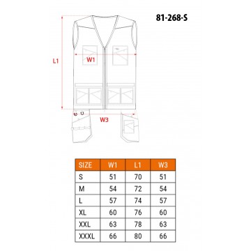 Kamizelka robocza HD Slim, rozmiar S