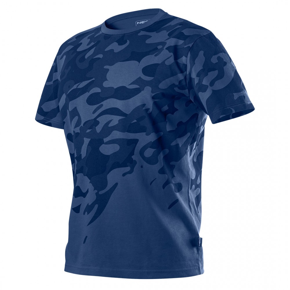 T-shirt roboczy Camo Navy, rozmiar L