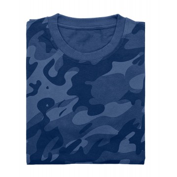 T-shirt roboczy Camo Navy, rozmiar L