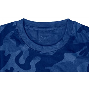 T-shirt roboczy Camo Navy, rozmiar M