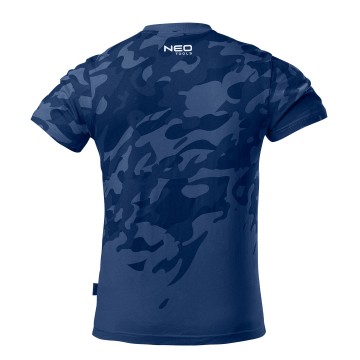 T-shirt roboczy Camo Navy, rozmiar XL