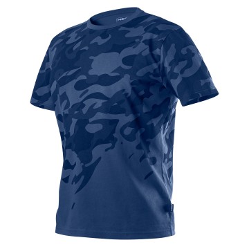 T-shirt roboczy Camo Navy, rozmiar XXXL