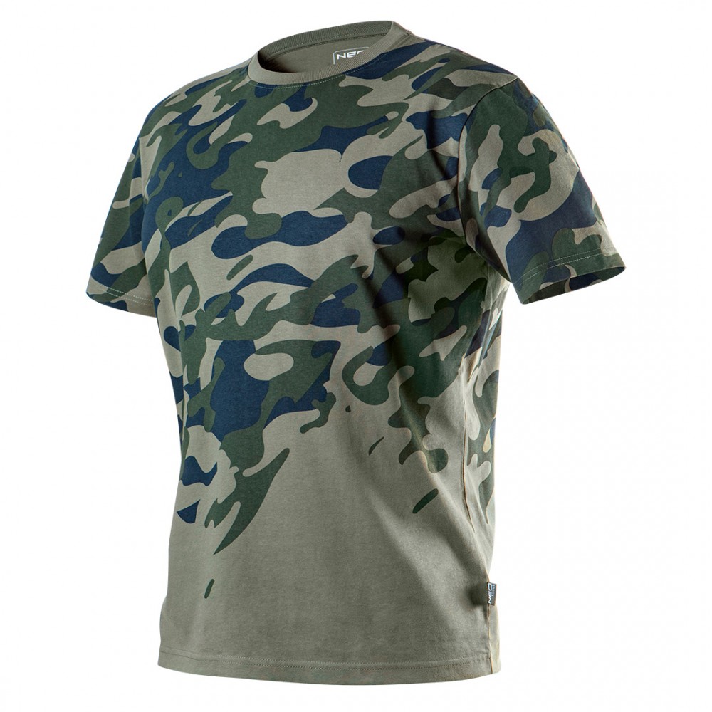 T-shirt roboczy z nadrukiem CAMO, rozmiar L