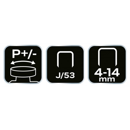 Zszywacz tapicerski 4-14 mm, stalowy, zszywki J