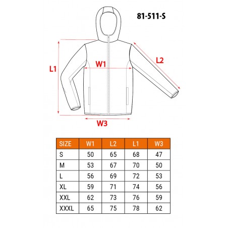 Bluza robocza PREMIUM, dwuwarstwowa, rozmiar S