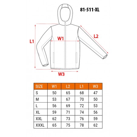 Bluza robocza PREMIUM, dwuwarstwowa, rozmiar XL