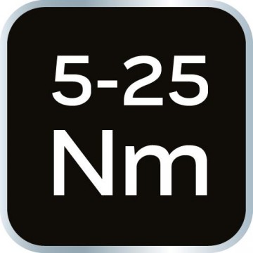 Klucz dynamometryczny dwukierunkowy 1/4, 5-25Nm, zestaw 21 szt.