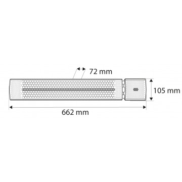 Promiennik 2000W, IP65, element grzejny golden halogen lamp, pilot, regulacja mocy 2 poziomy