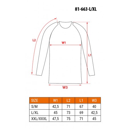 Koszulka termoaktywna CARBON, rozmiar L/XL