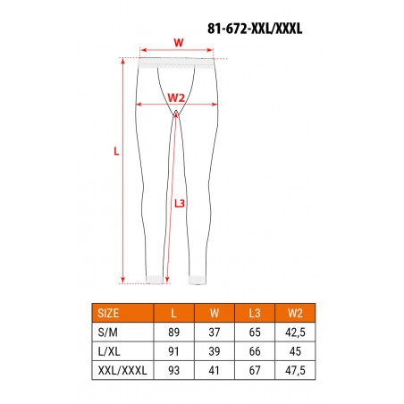 Kalesony termoaktywne COOLMAX, rozmiar XXL/XXXL