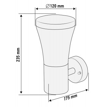 Lampa fasadowa 23,5 cm