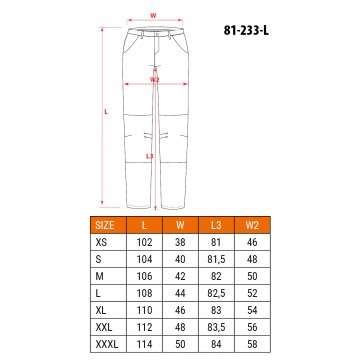 Spodnie robocze 5-kieszeniowe DENIM, czarne, rozmiar L