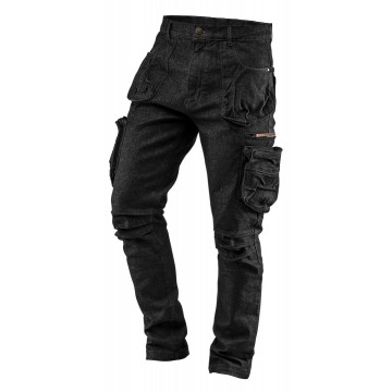 Spodnie robocze 5-kieszeniowe DENIM, czarne, rozmiar XXXL