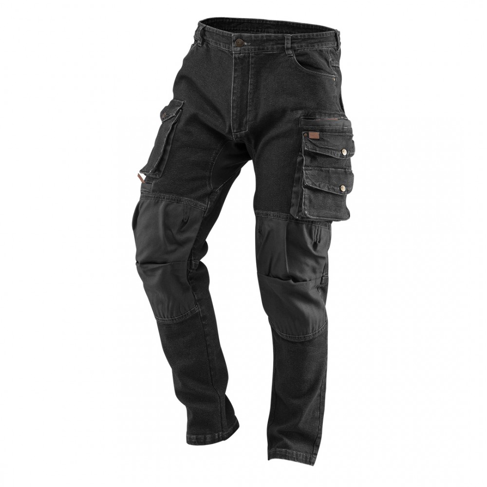 Spodnie robocze DENIM, czarne, rozmiar XL