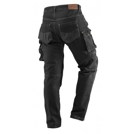 Spodnie robocze DENIM, czarne, rozmiar XL