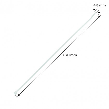 Opaski zaciskowe 4.8 x 370 mm, 75 szt., białe