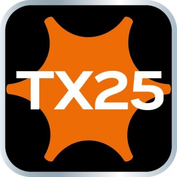 Końcówka TORX TX25 na nasadce 1/4, krótka, 37 mm