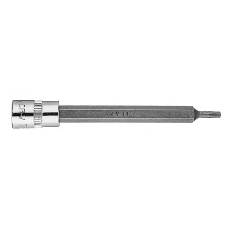 Końcówka TORX TX10 na nasadce 1/4, długa, 87 mm