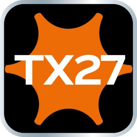 Końcówka TORX TX27 na nasadce 1/4, długa, 87 mm