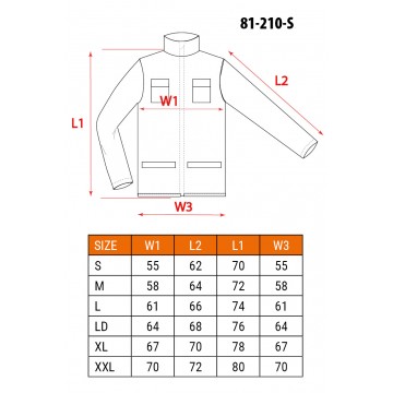 Bluza robocza HD, rozmiar S/48