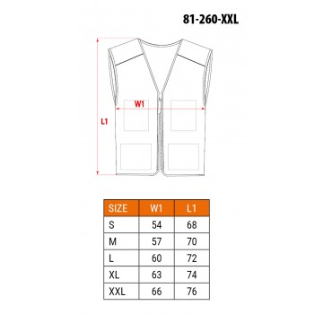 Kamizelka robocza HD, rozmiar XXL/58