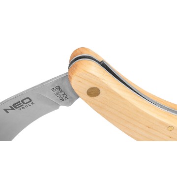 Nóż monterski sierpak, drewniane okładki