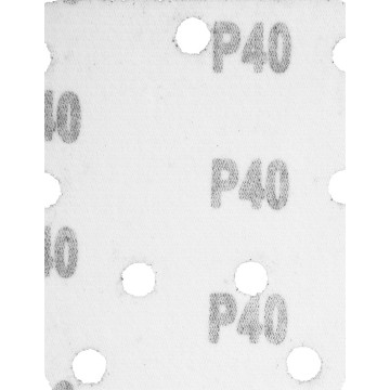 Papier ścierny na rzep delta 140 x 140 x 80 mm, K40, 5 szt., z otworami