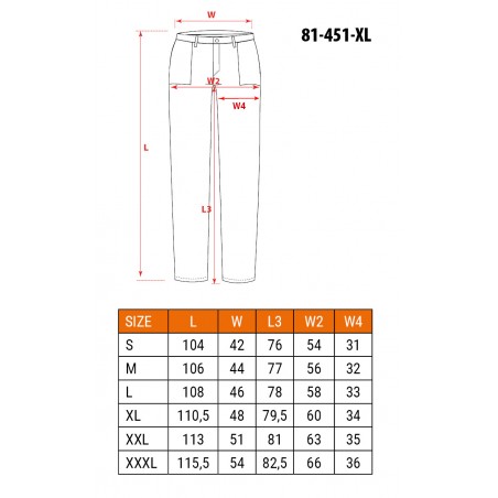 Spodnie robocze, rozmiar XL