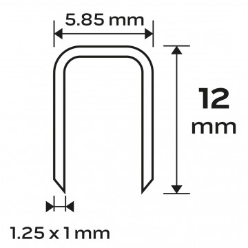 Zszywki galwanizowane do zszywacza pneumatycznego 14-570, GA18, Typ 90 4K, długość 12 mm, 4000 s