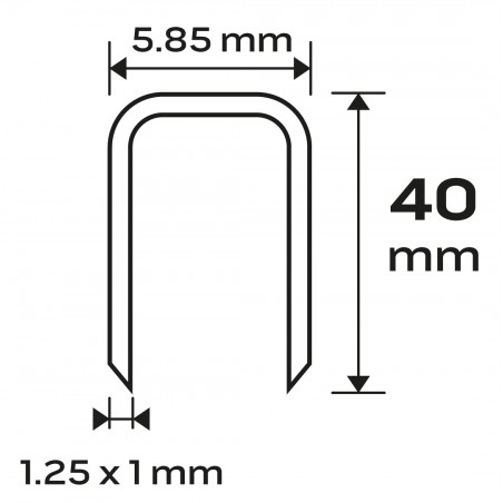 Zszywki galwanizowane do zszywacza pneumatycznego 14-570, GA18, Typ 90 4K, długość 40 mm, 4000 s