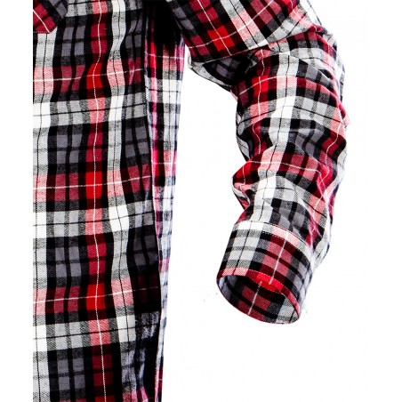 Koszula flanelowa krata czerwono-czarno-biała, rozmiar XXL