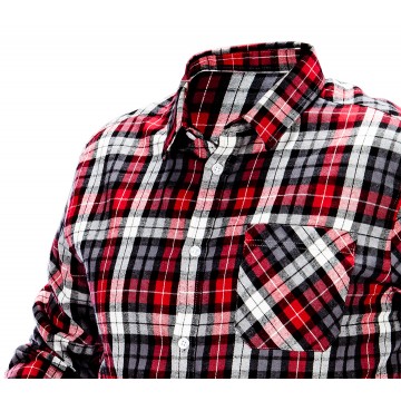 Koszula flanelowa krata czerwono-czarno-biała, rozmiar XXL