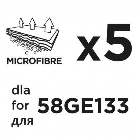 Worki z microfibry do odkurzacza 58GE133 5 szt