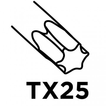 Bity udarowe TX25 x 25 mm, 20 szt.
