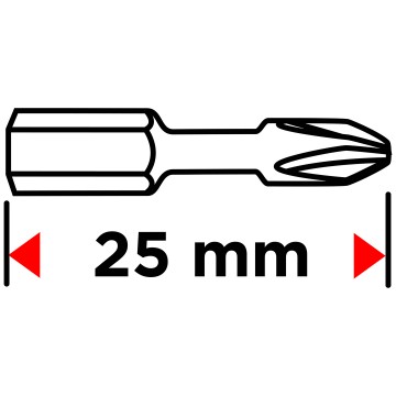 Bity udarowe TX25 x 25 mm, 20 szt.