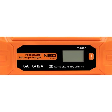 Prostownik automatyczny 6A/100W, 3-150Ah, do akumulatorów kwasowych / AGM / GEL