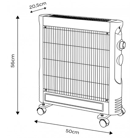 Kwarcowy promiennik podczerwieni 600W/1200W